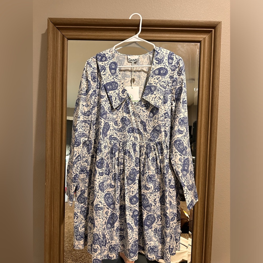 NWT Ganni Dress. Size 40. I am typically a Large. This one of more of an XL.